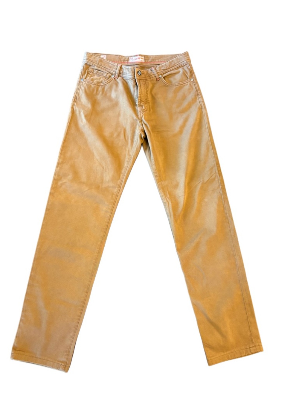 Straight-Leg Men's Jeans in Camel Tan